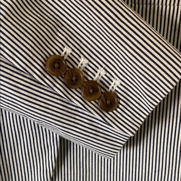J Crew Striped Blazer with Button Closure Size 00 - Picture 5 of 7